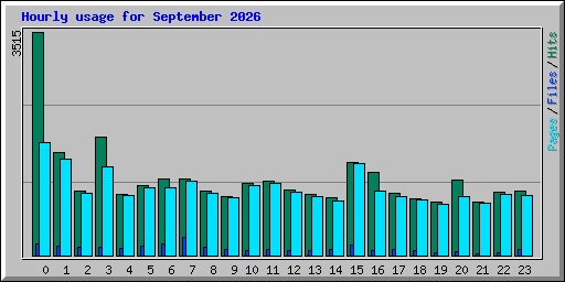Hourly usage for September 2026