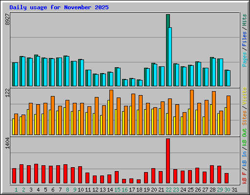 Daily usage for November 2025