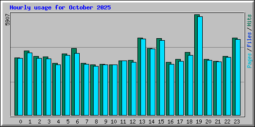 Hourly usage for October 2025