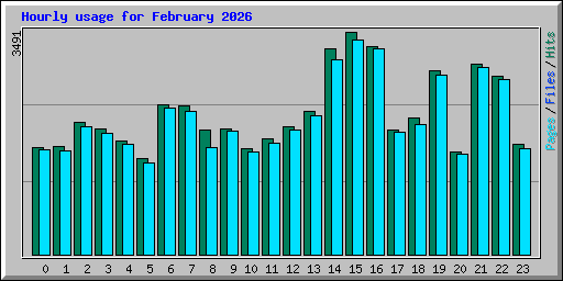 Hourly usage for February 2026