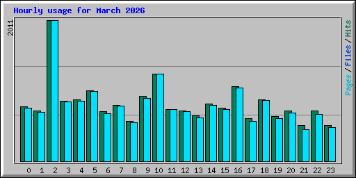 Hourly usage for March 2026