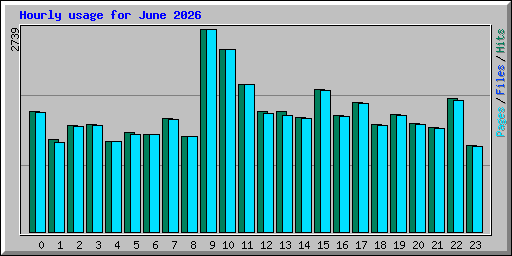 Hourly usage for June 2026