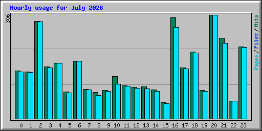Hourly usage for July 2026